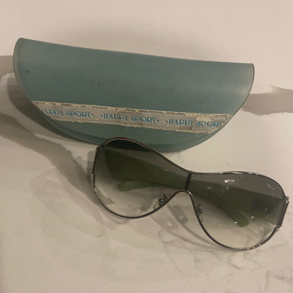 Chopard Happy Sport Aviator Sunglasses in Teal Case